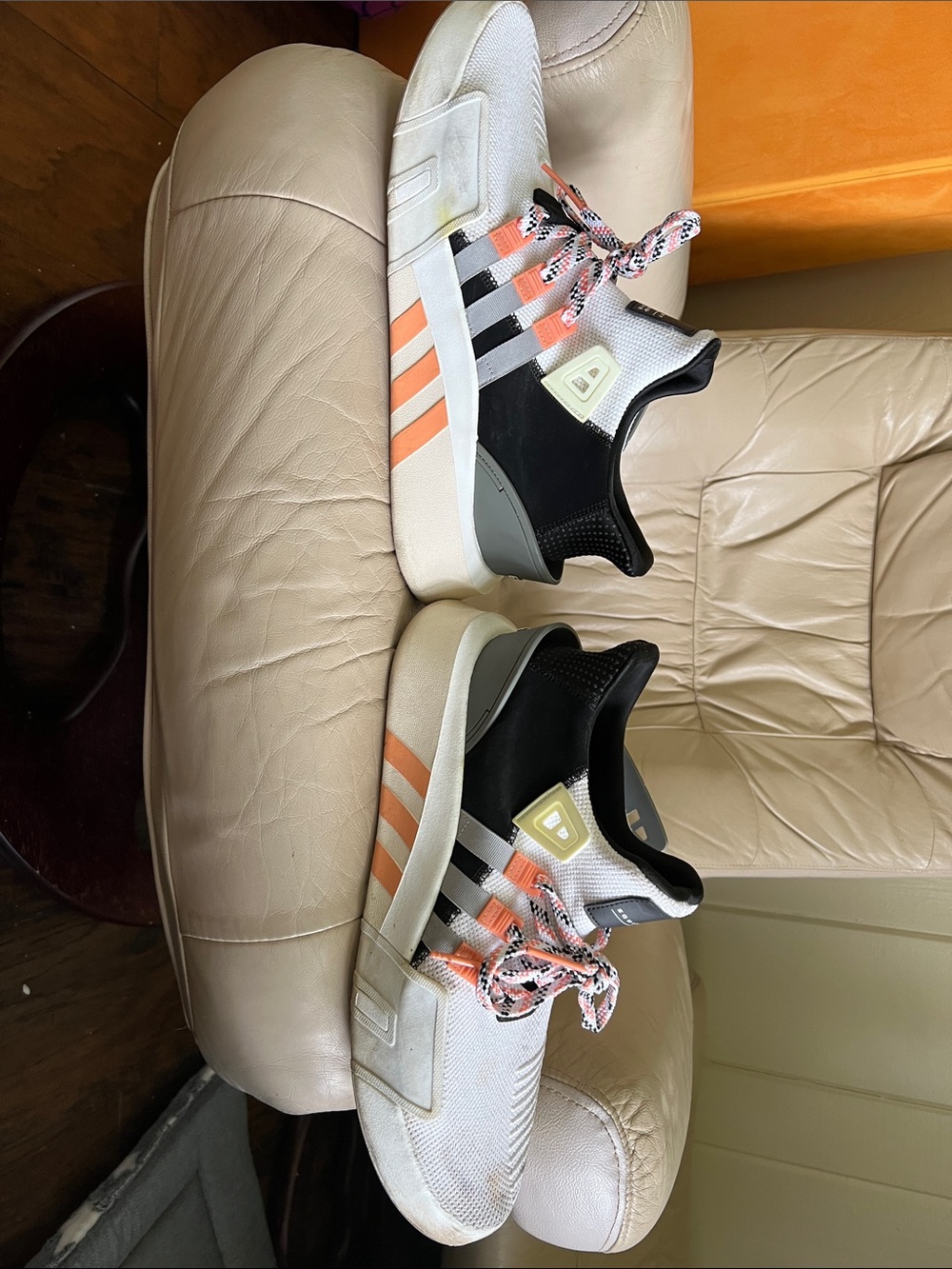 adidas EQT White Peach & Black Sneakers